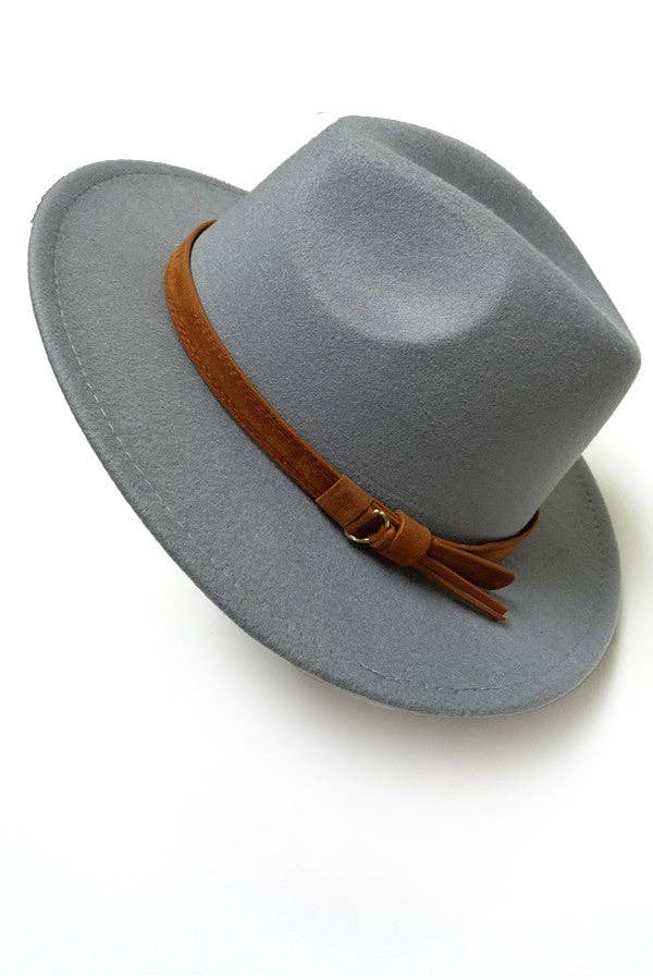 JOSSLYN by wall to wall - Wholesale Fedora - Women's - A VINTAGE CLASSIC FEDORA HAT BROWN TIE TRIM | 40HW3040