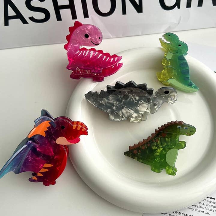 New Colorful Gradient Dinosaur Hair Claw Clip_CWAHA5824 for wholesale by ACCITY