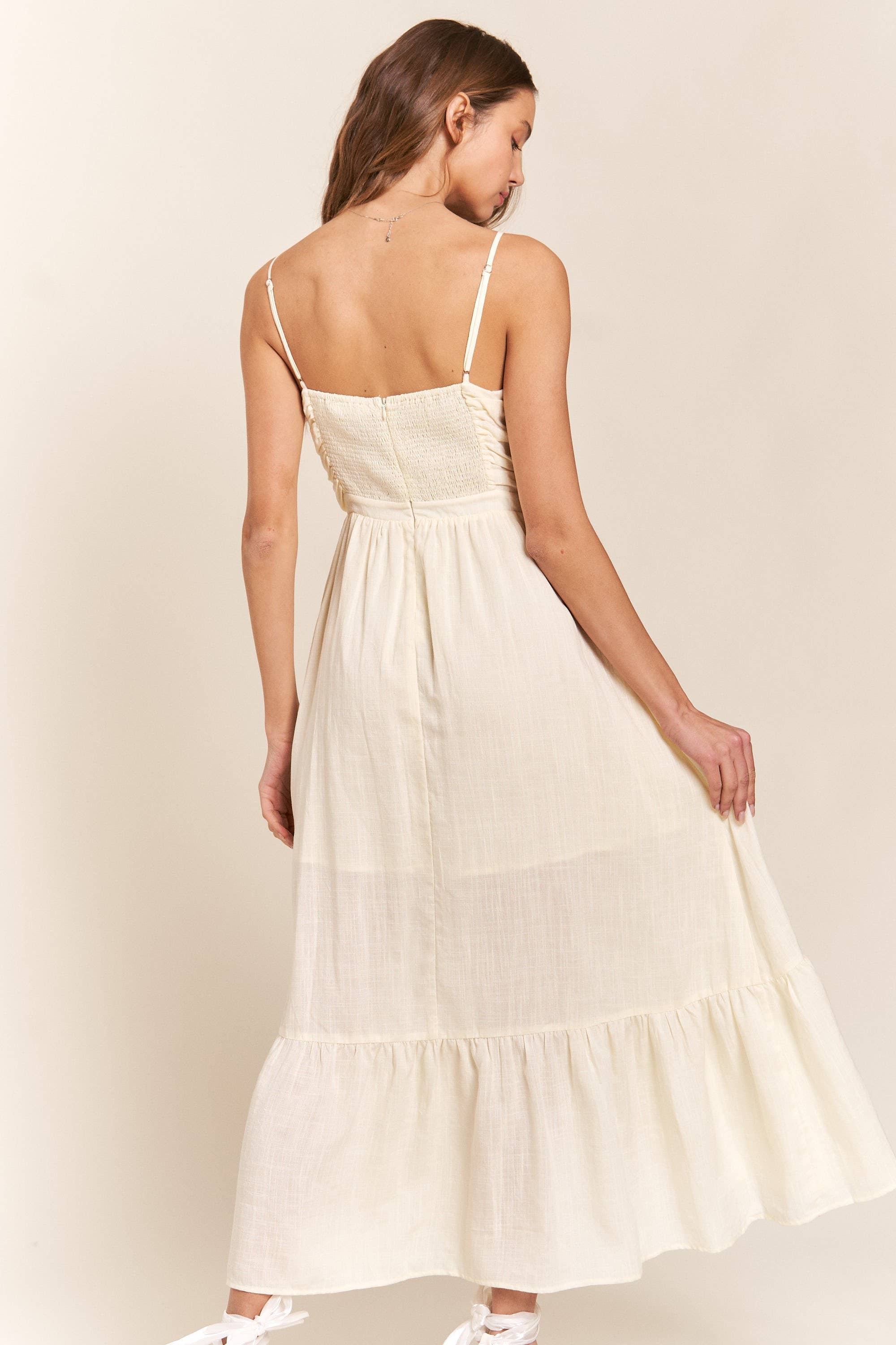 In The Beginning - Vente Robe – femme - Robe longue bleue à découpes latérales détaillées16