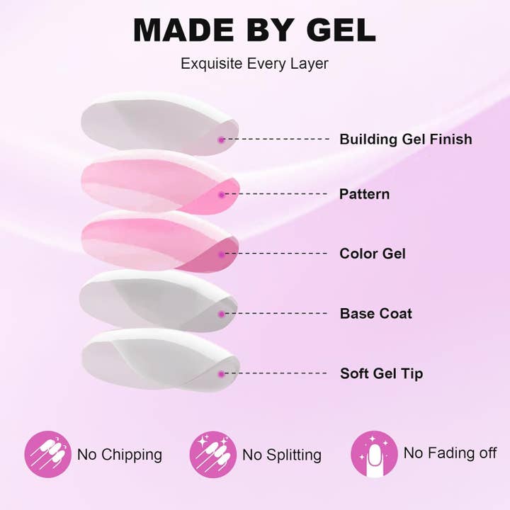 VIAI Beauty - Vendita all'ingrosso Unghie a pressione/finte - Unghie Ovali Rosse Uva - Unghie Finte | Lunga Durata & Riutilizzabili2