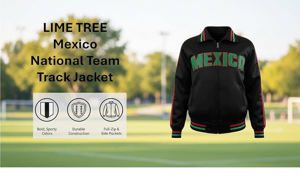 Lime Tree Clothing Inc. - Wholesale Athletic Jacket - Kids - Kid's Mexico Track Jacket (2-16) - Stylish & Comfortable3