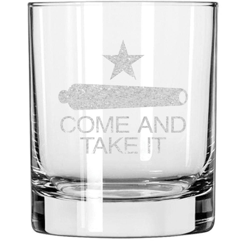 Patriot's Cave - Wholesale Cocktail/Liquor Glass - Patriot's Cave, Come and Take It Cannon 11 oz Whiskey Glass1