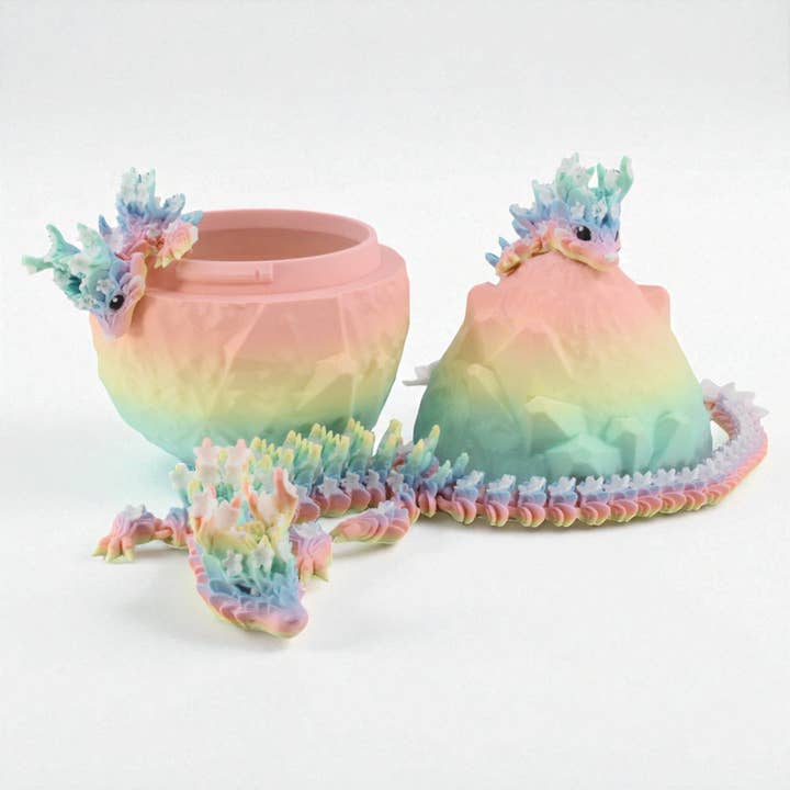 PowerTRC 3D Print - Wholesale Fidget Toy - Kids - 3D Printed Rainbow Blossom Dragon, 3D Printed Dragon5