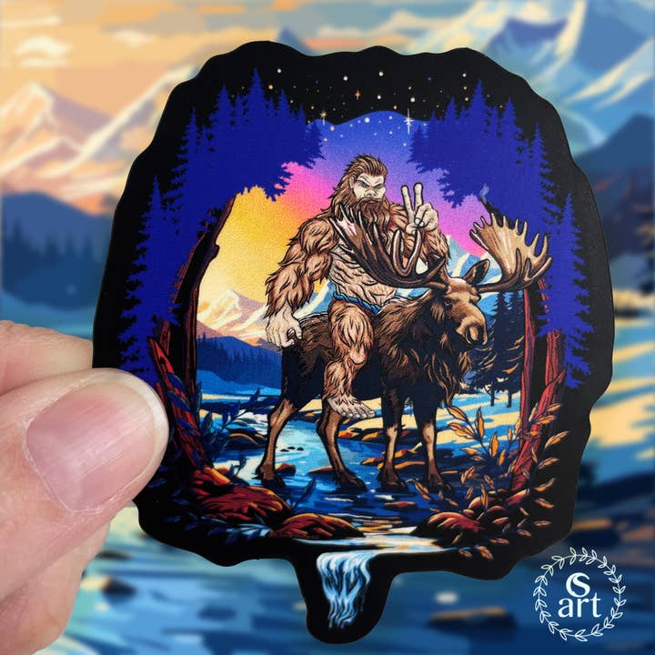 CherieSmittleArt - Wholesale Sticker - Storyteller Bigfoot Sticker1