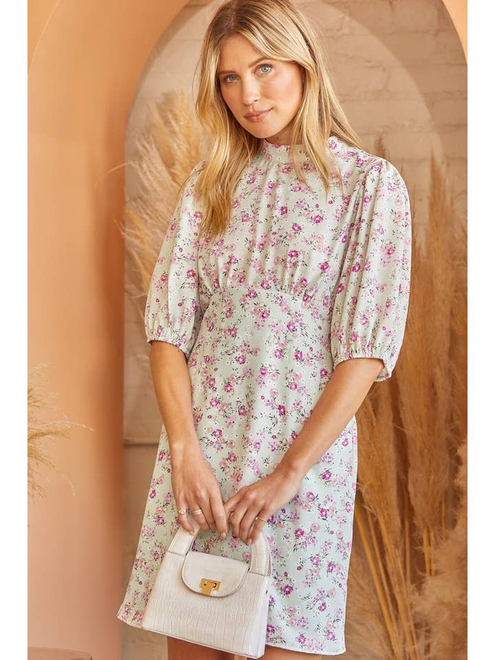 Andrée by Unit - Wholesale Dress - Women's - Mock Neck Mini Dress D2173-1