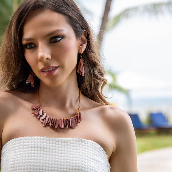 Organic Tagua Jewelry - Wholesale Dangle Earrings - Kendra Earrings6