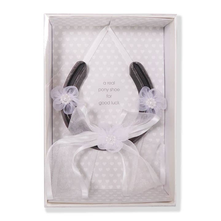 Ægte hestesko med gennemsigtig sløjfe - Pakke med 3 for engroshandel hos Deva Designs Ltd