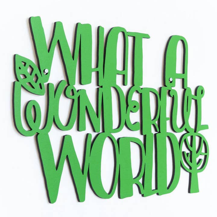 What a Wonderful World, paroles de chansons de Louis Armstrong, art mural pour la vente par Spunky Fluff