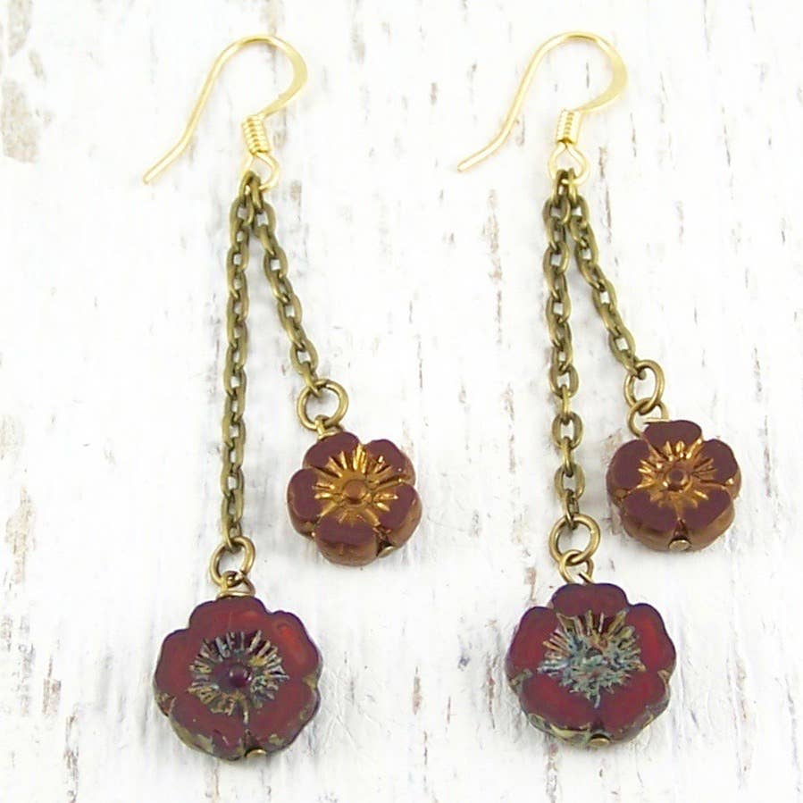 Jo Bird Jewelry - Vente Boucles d'oreilles pendantes - Boucles d'oreilles Hibiscus6