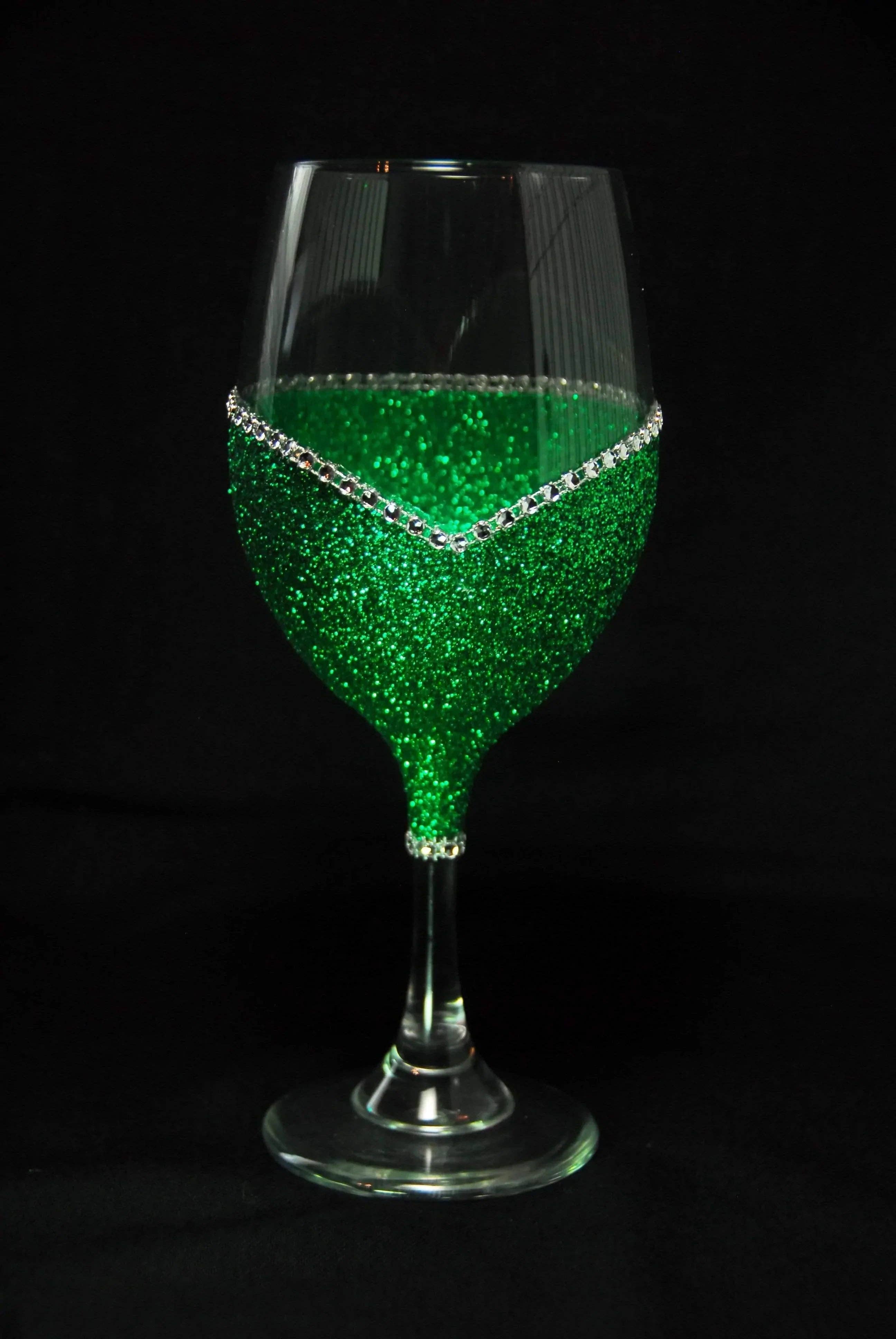 WineyBitches.Co - Wholesale Wine Glass - Valentine Schmalentine – Bling Glitter Glass Wine Glasses (Anti-Valentine’s Day Collection)11
