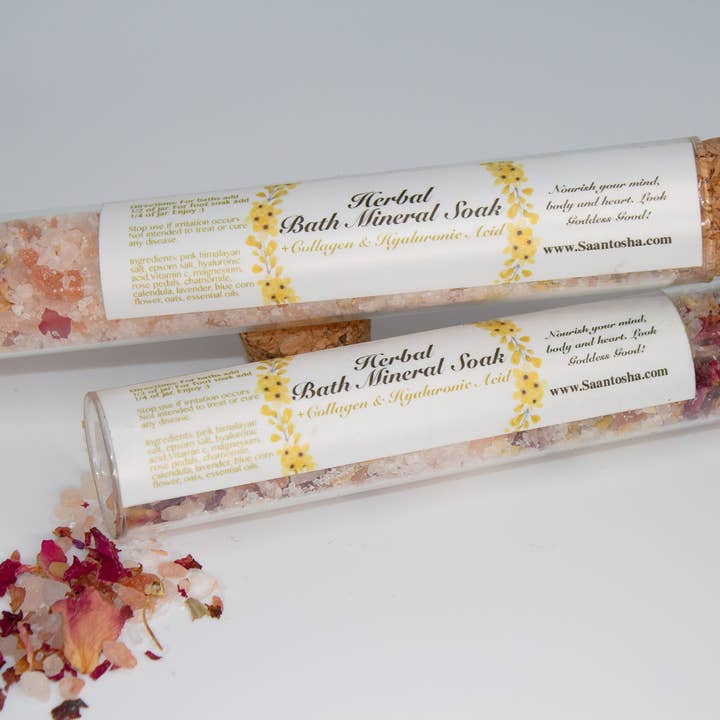 Herbal Bath Mineral Soak for wholesale by Saantosha Goddess Goods