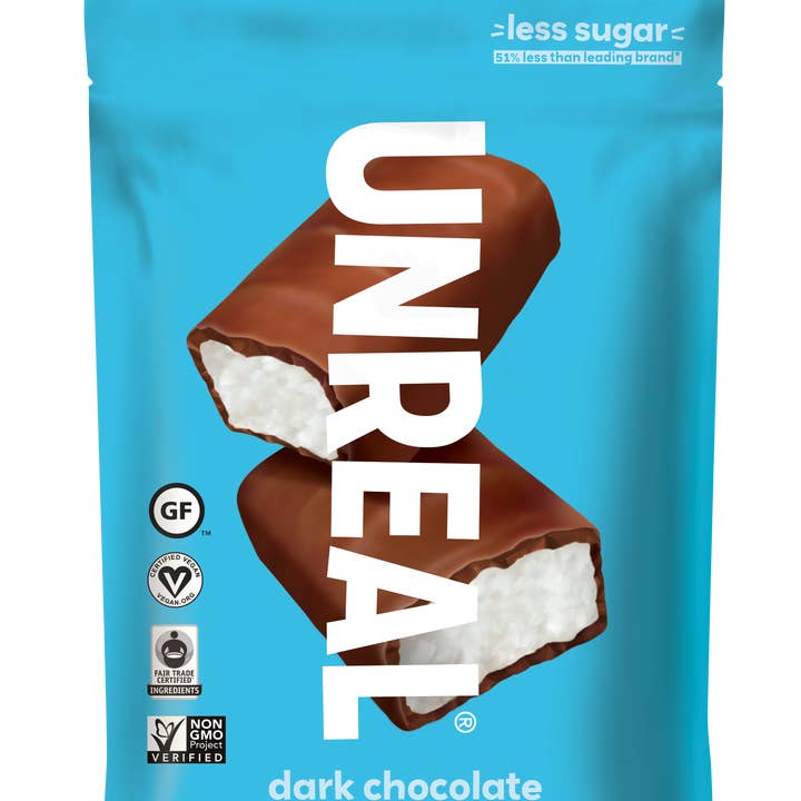 UNREAL - Wholesale Chocolate Bar - Dark Chocolate Coconut Bars - 6 Bag Case