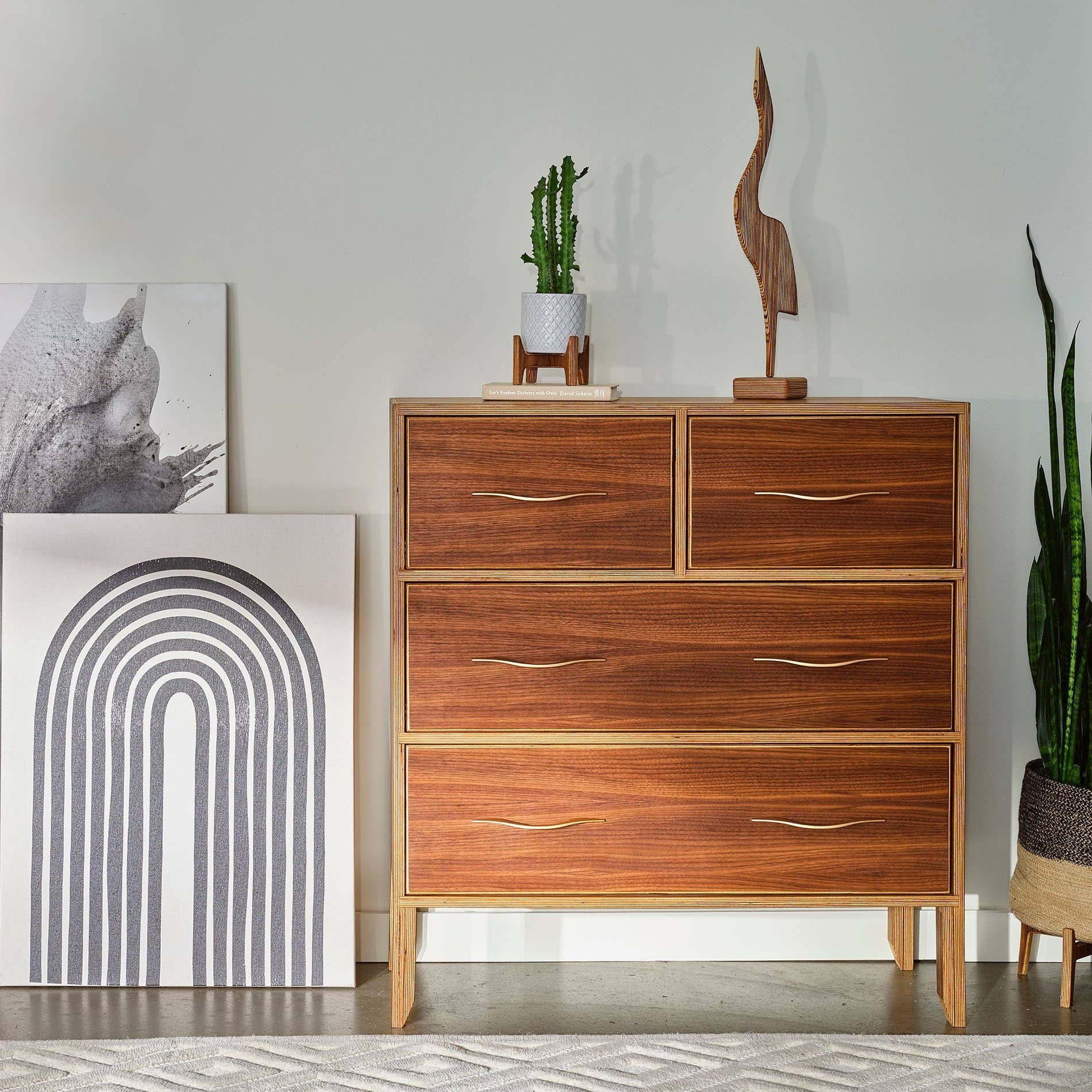 Relic Modern™ | Furniture & Objects - Wholesale Plant Pot Stand - Minimalist Walnut Plant Stand - (4", 6", 8", 10", 12")9