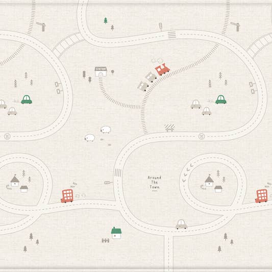 Around Town + Fabric Beige La Pure Soft Play Mat for wholesale by Parklon