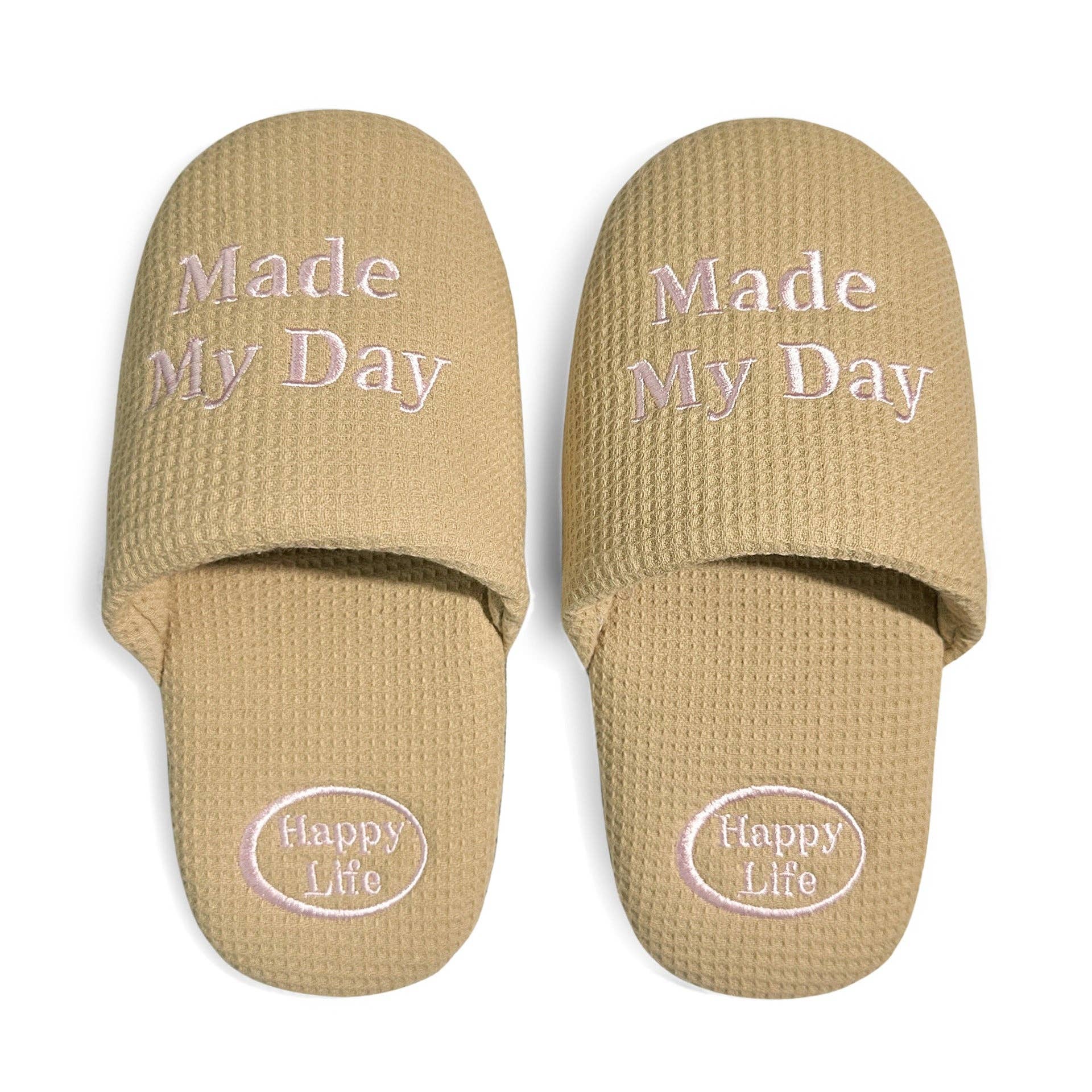 Dipped Shop – Engroshandel Slippers - Dame – Bløde Brev Broderede Vaffel Indendørs Tøfler DP25F8999