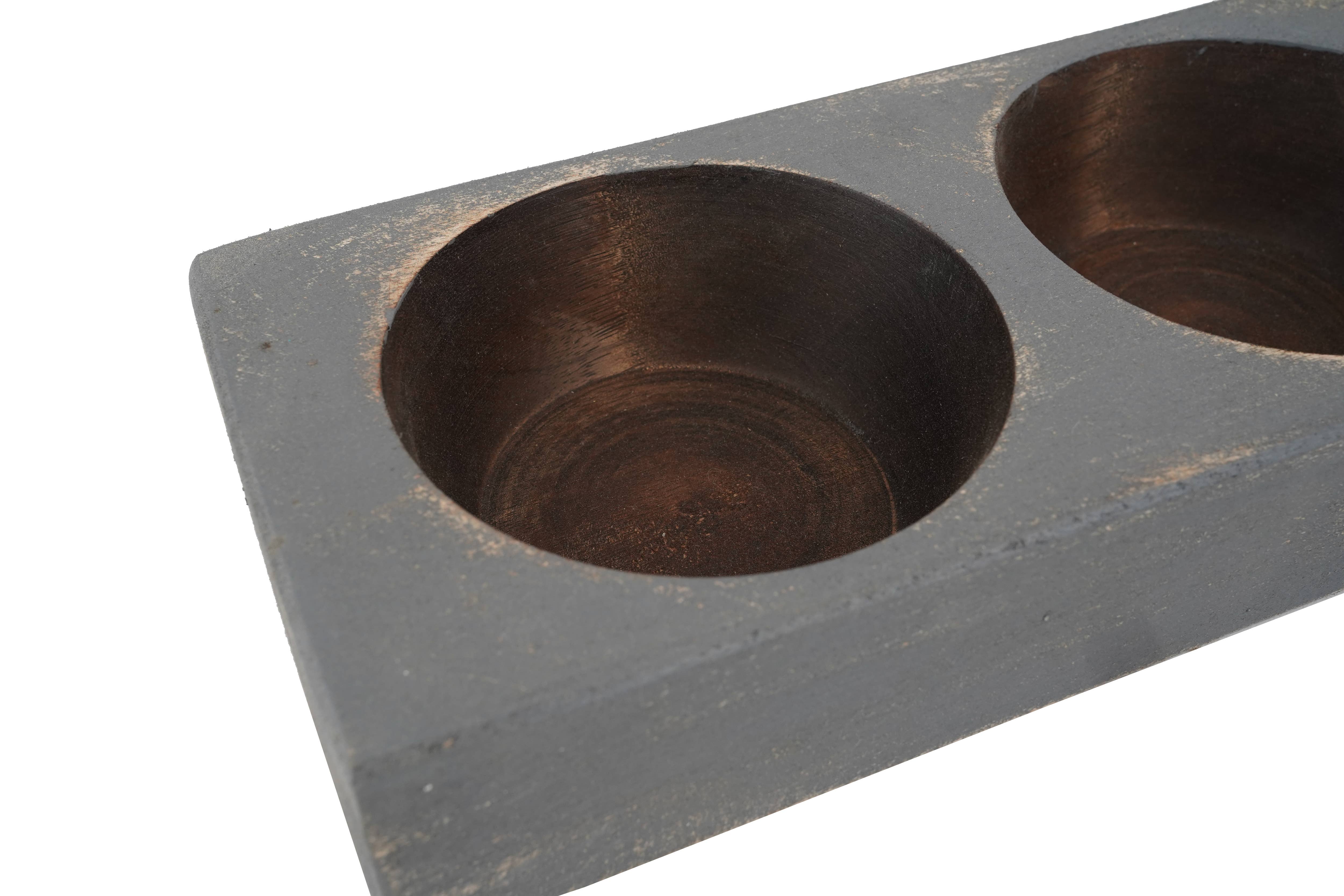 My Amigos Imports - Venta al por mayor Candelabros - Gran Compra-WH5P-Molde de Queso de Dos Agujeros-Decoración del Hogar #2-Gris-7€1