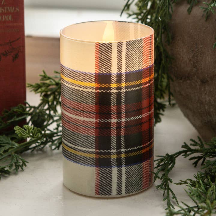 5" VIT TARTAN 3D FLAMGLASLJUS för wholesale av Ragon House