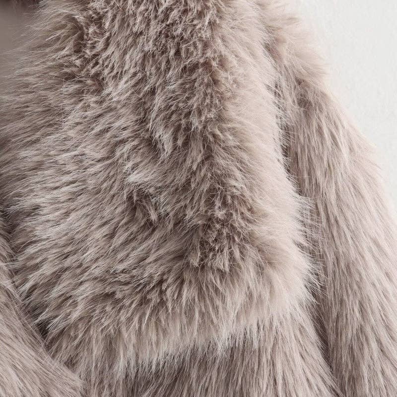 safistyle - Wholesale Fur/Faux Fur Coat - Women's - Loose Faux Fur Collar Coat11