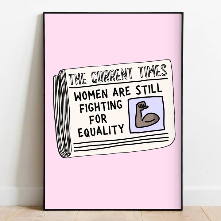 Women's Equality Newspaper Print for wholesale by Olive Street Collective