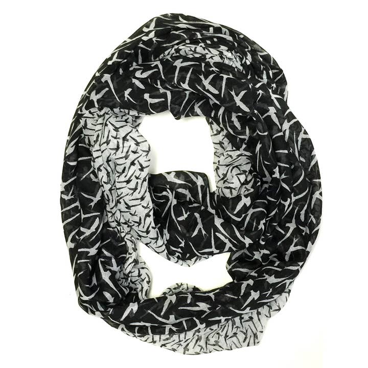 Wrapables Bird Print Infinity Scarf for wholesale by Wrapables.com