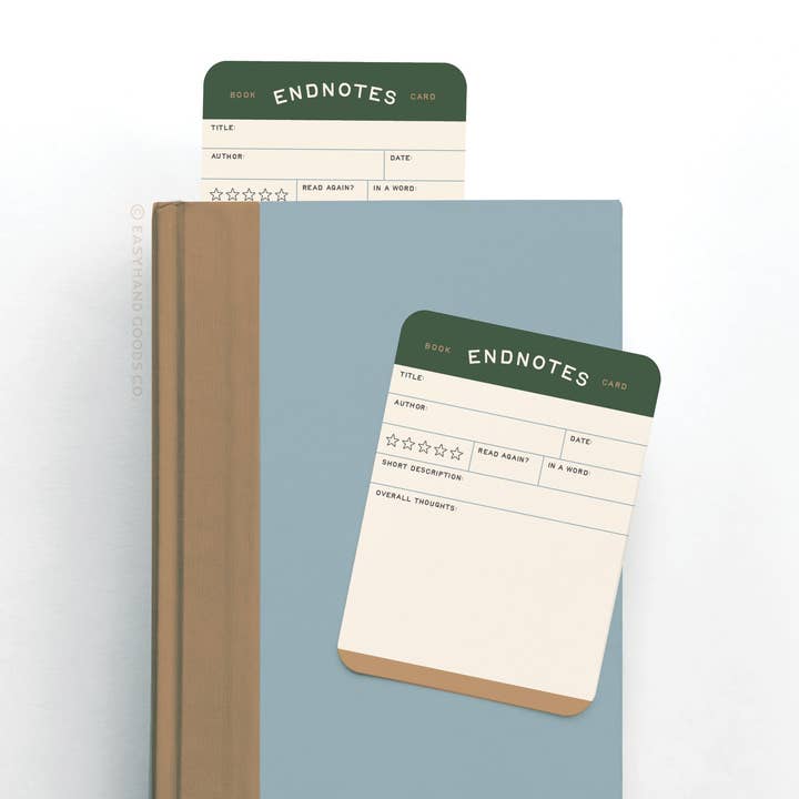 Easyhand Goods – formerly Onderkast - Vendita all'ingrosso Segnalibro - Set di Carte Recensione Libro Endnotes3
