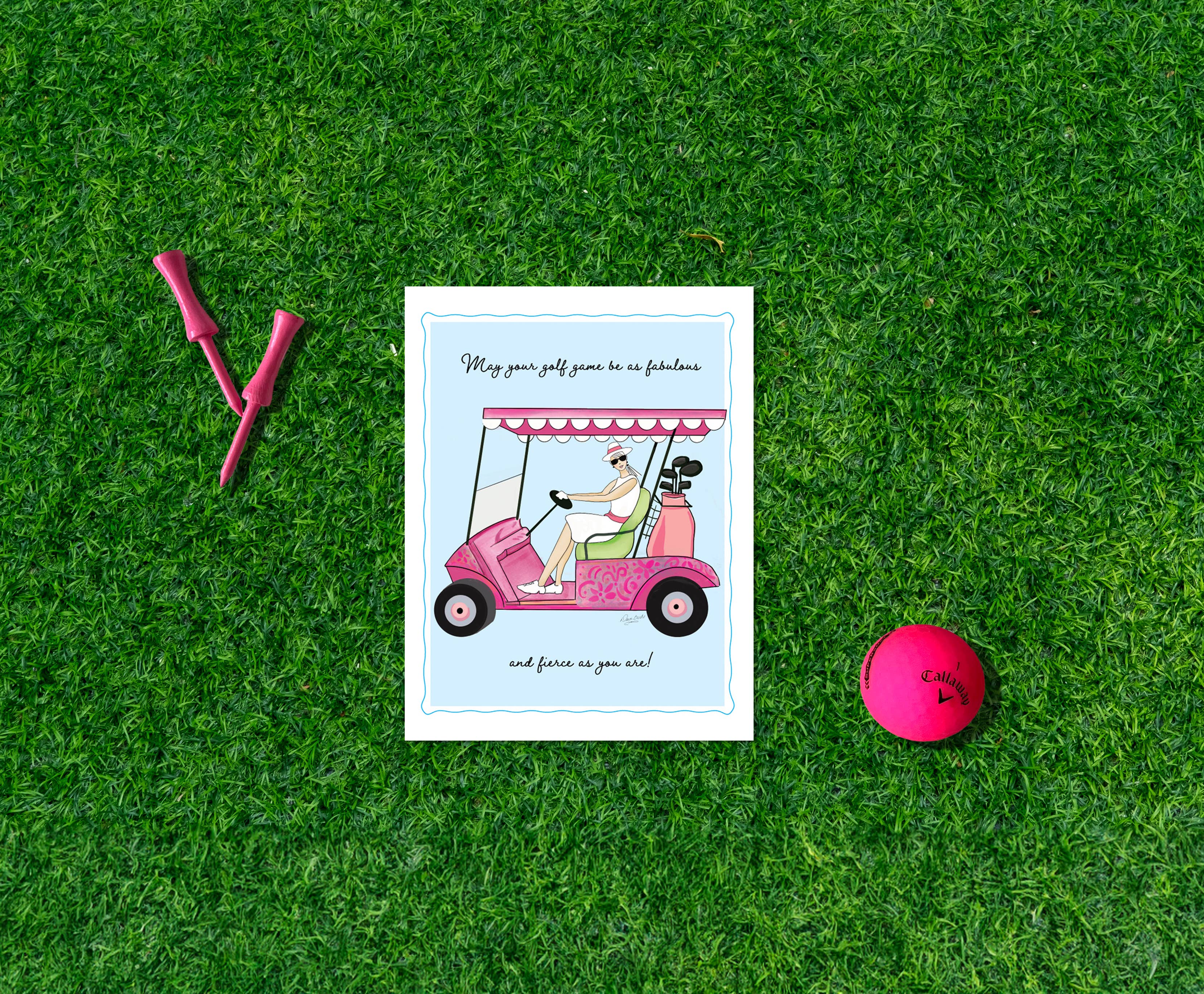 Dawn of Designs - Wholesale Stationery/Notecard Set - Women's Golf Boxed Card Set- 4 cards3