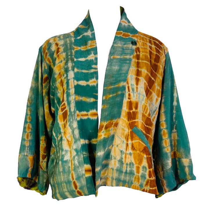 PRC7377 Avatar Reversible Pure Silk Jiva Jacket for wholesale by sariKNOTsari