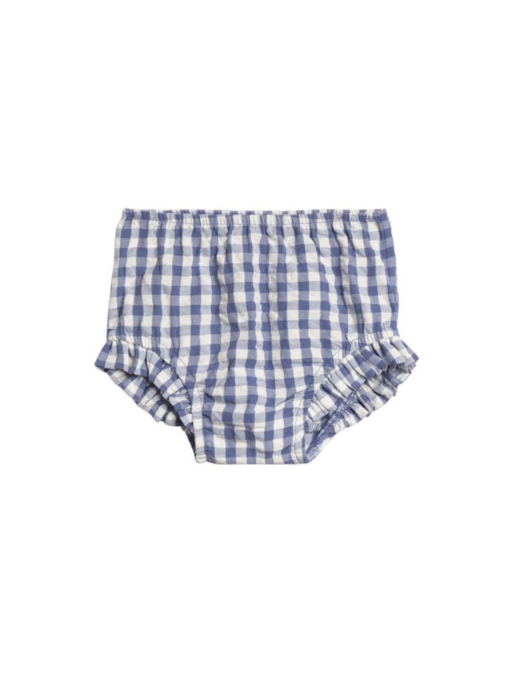 Colored Organics - Wholesale Shorts - Kids - Organic Helena Seersucker Ruffle Bloomer - Marino Gingham