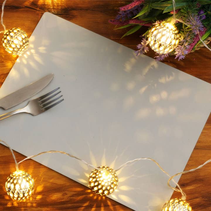 Set de 8 sets de table en cuir gris Elementry, fabriqués au Royaume-Uni pour la vente par The Dapper House