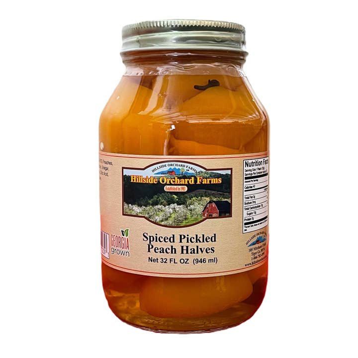 Hillside Orchard Farms - Wholesale Pickled Vegetables - Spiced Pickle Peach Halves