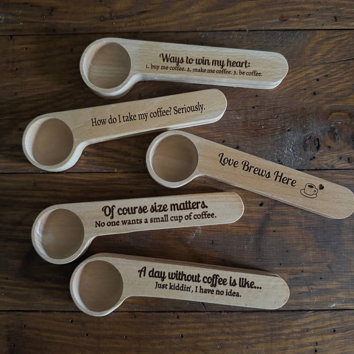 Love.Dee Creations - Wholesale Kitchen Tool/Gadget - Humorous Wooden Coffee Scoops3
