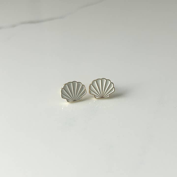 Megan Wilson Jewelry - West Coast - Wholesale Stud/Post Earrings - Seashell Stud Earrings | Gold Jewelry | Christmas Gift1