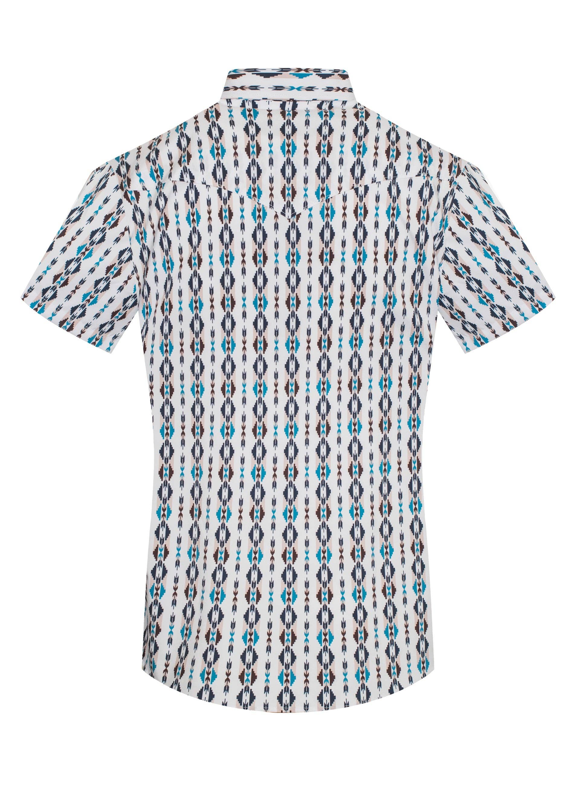 Rodeo Clothing - Wholesale Button Down Shirt - Men's - Men's Western Pearl Snap Aztec Print Shirt-MPS110S-10521