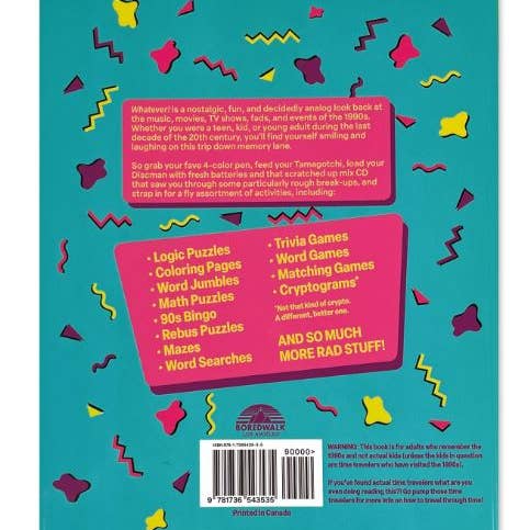 Boredwalk – Großhandel Mal- & Aktivitätsbuch – Kind & Baby – Whatever! Ein Aktivitätsbuch für Kids der 90er2