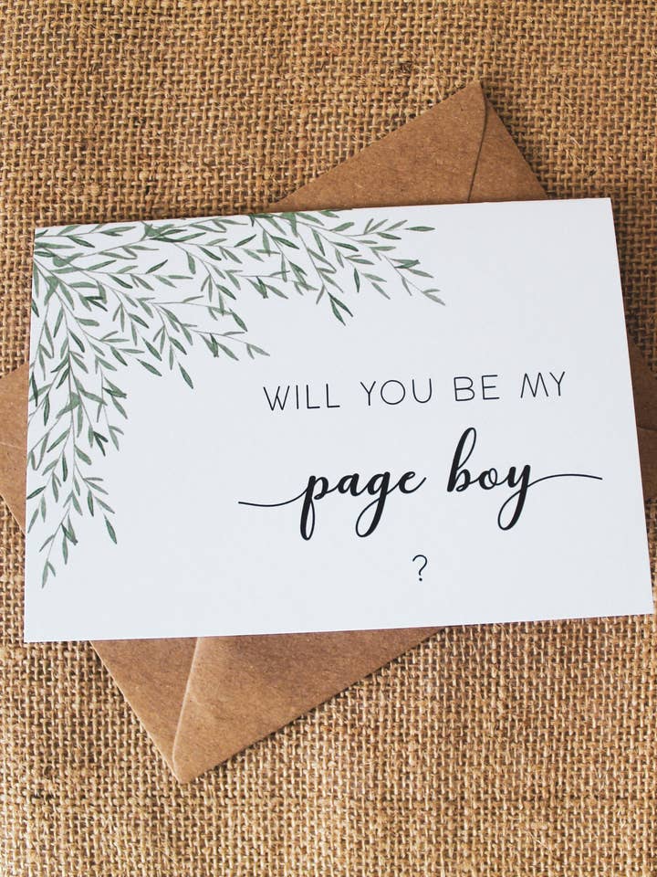 Möchtest du mein Ringträger sein Karte? für den Großhandel von Daisy & Joy Design