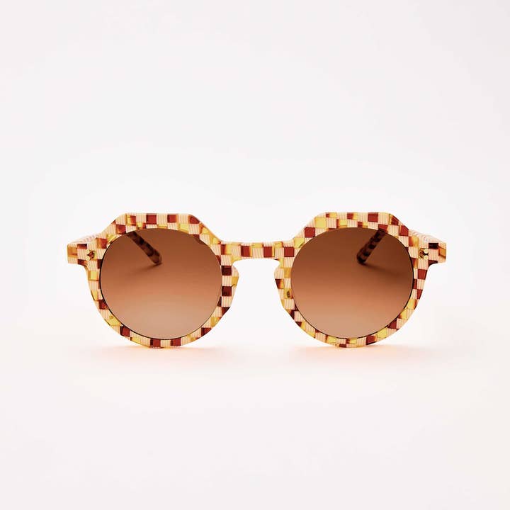 SARDINE - Georgie - Toasted Moxie Checkered Sunglasses and other Purchase Wholesale checkered sunglasses. Free Returns & Net 60 Terms on Faire trending on Faire.