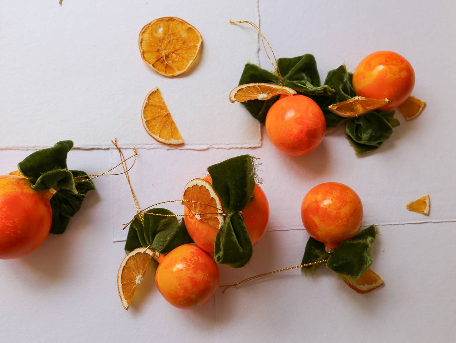 Kristin Cronic Studio - Wholesale Ornament - Orange Moss and Peel Painted Ornament | Hand painted11