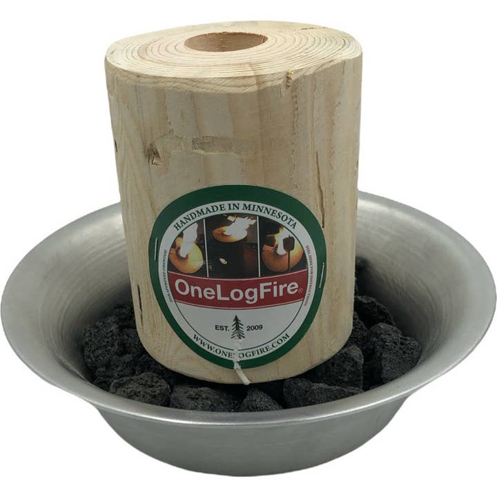 OneLogFire - Vendita all'ingrosso Candela per esterni - Ultra Mini Bonfire 12 tronchi per custodia Durata di 30 minuti2