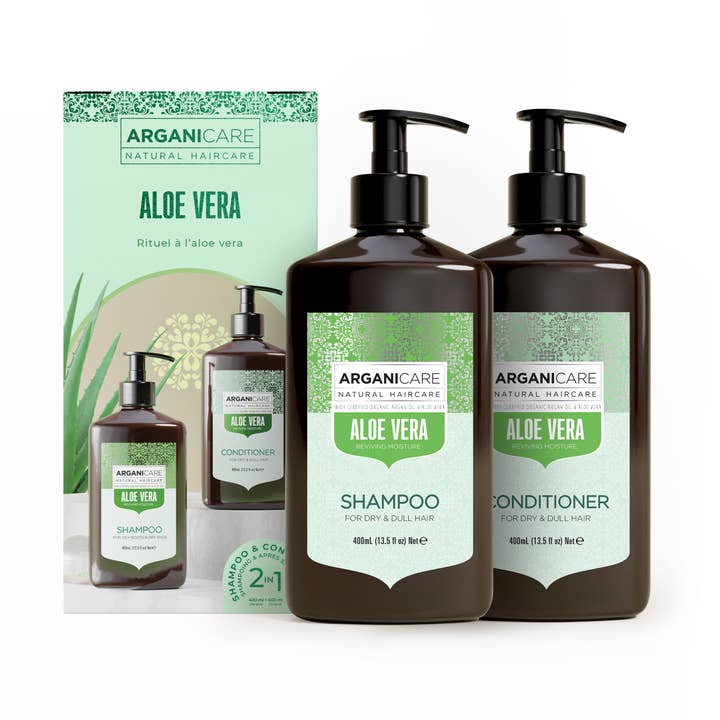 Aloe Vera Shampoo+balsam för wholesale av ARGANICARE