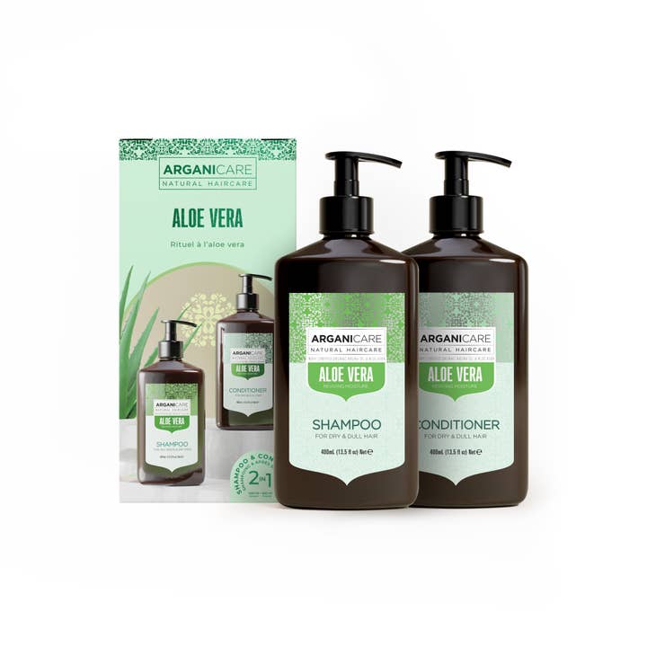 Aloe Vera Shampoo+Conditioner Set for wholesale by ARGANICARE