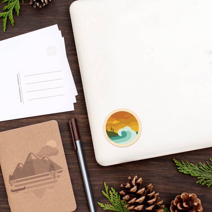 Amanda Weedmark - Wholesale Sticker - Wave Surf Sticker3