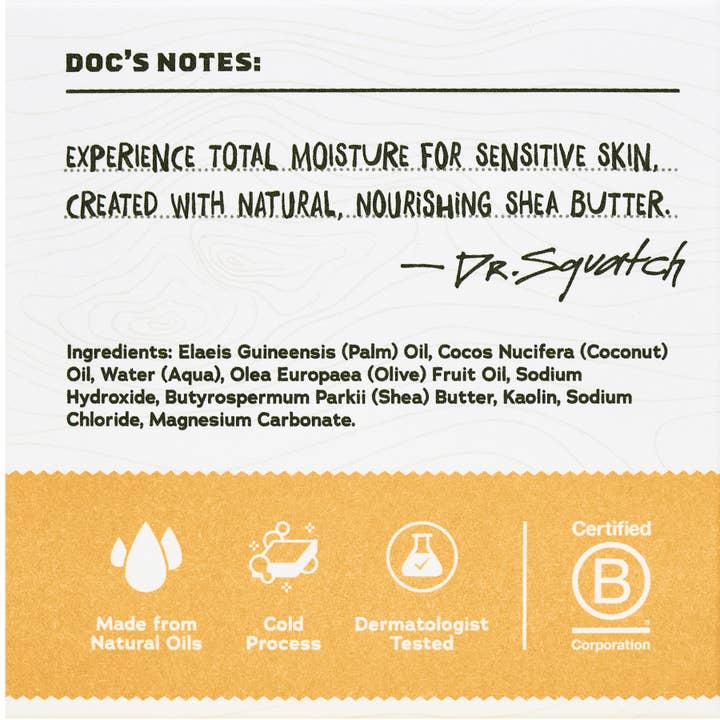 Dr. Squatch - Wholesale Body Balm/Butter - Men's - Total Moisture Shea Butter - 6 Units1