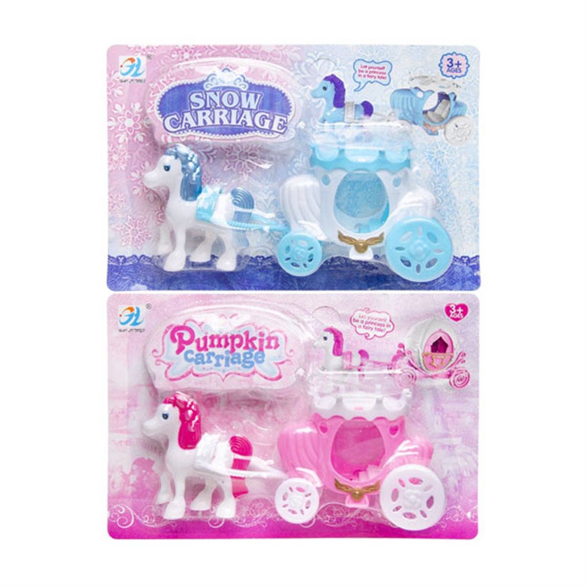 TSJJ - Wholesale Classic Toy - Kids - Blister Carriage with Horse 18 x 8 cm0