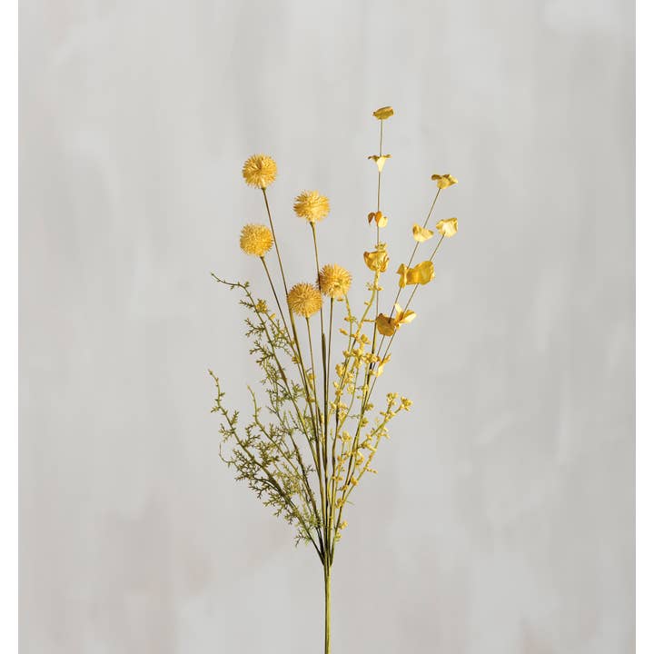 Mixed Yellow Floral Pick for wholesale by Primitives by Kathy