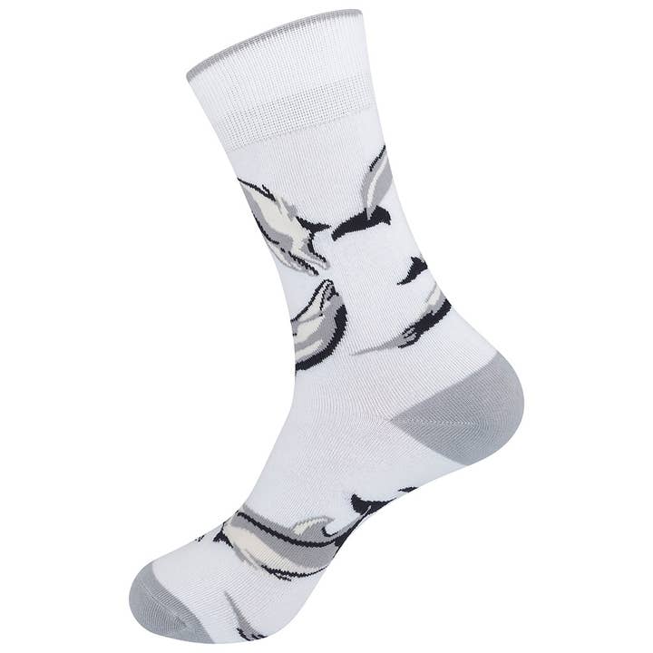Funatic - About Face Designs - Nice Enough Merch Co - Wholesale Socks - Unisex - Dolphins Socks - Closeout | Funatic