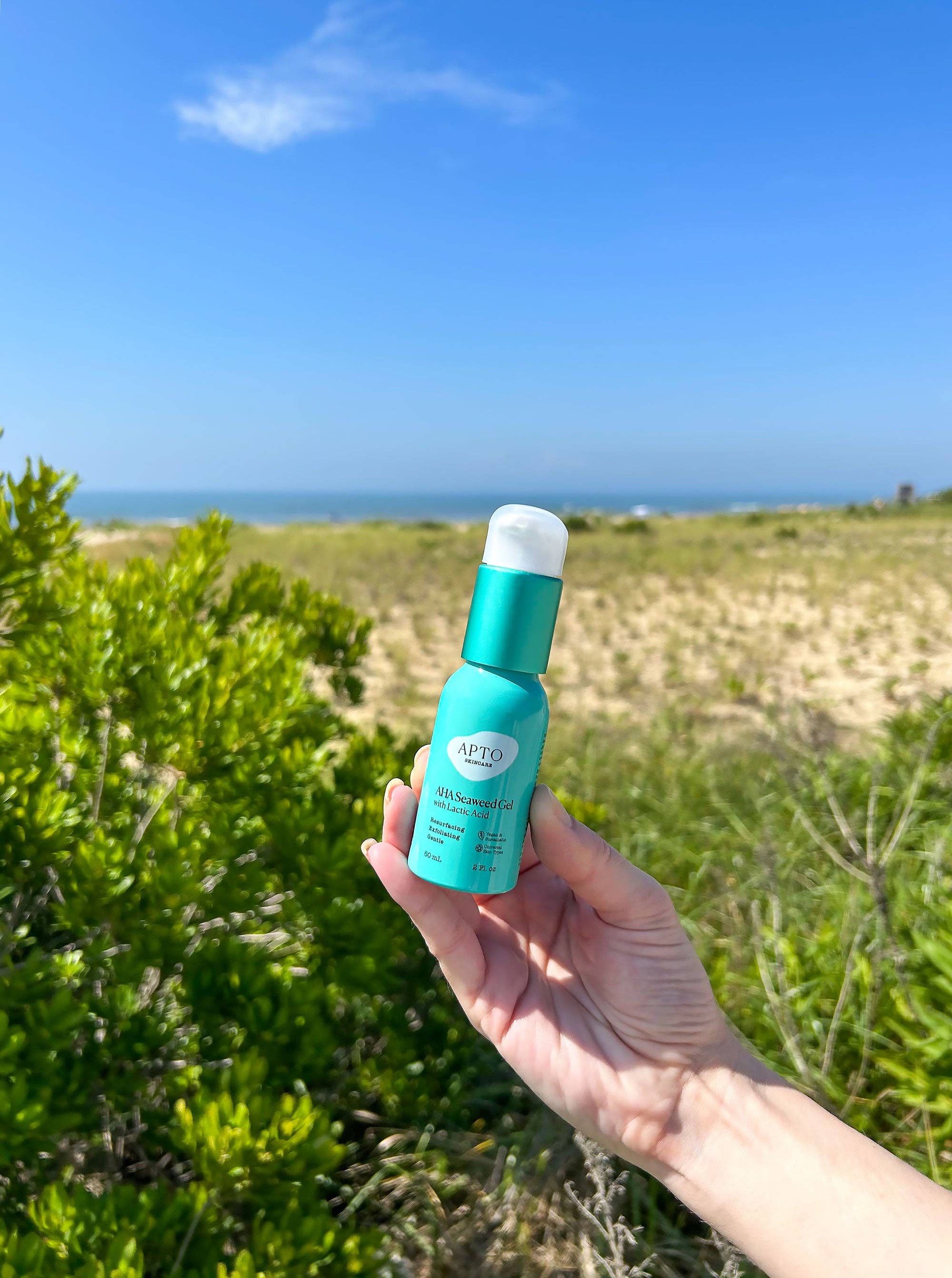 Apto Skincare - Wholesale Facial Exfoliant/Scrub - AHA Seaweed Gel with Lactic Acid, Resurfacing Exfoliation3