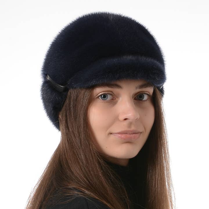 Damesbontmuts van nerts winter Russische bontmuts echte bontmuts hoed voor wholesale door FurStyleUa