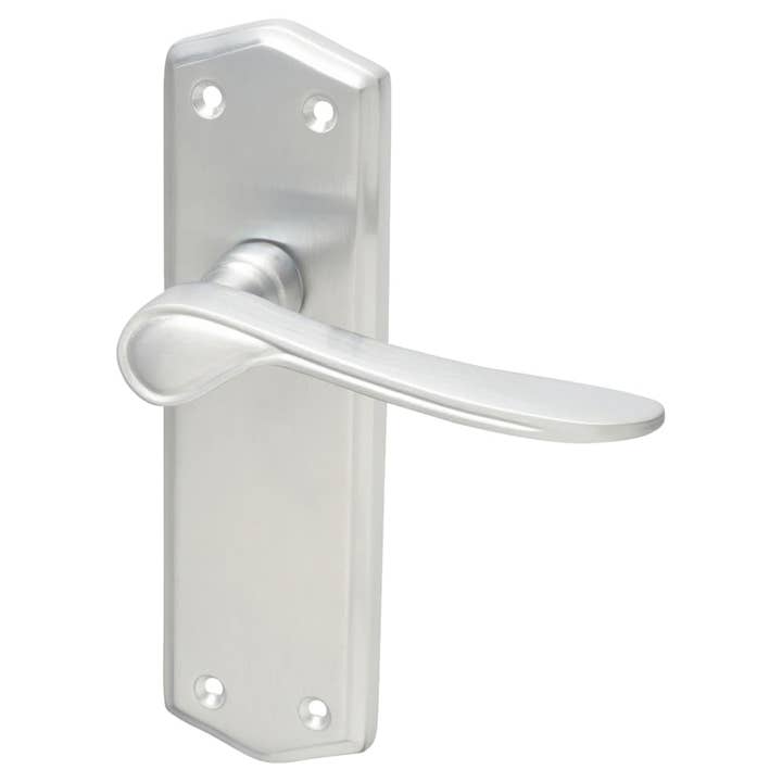 Rome Latch Door Handle - Satin Chrome for wholesale by Diybasket