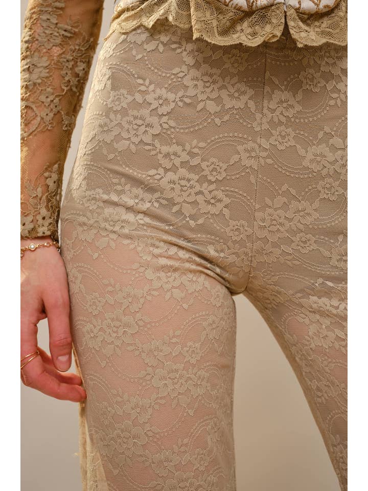 Blue B - Wholesale Pants - Women's - 23781P Floral Lace Western Stitch Inner Short Flare Pants9