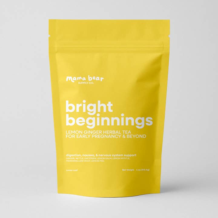 Thé Herbal Citron Gingembre Bright Beginnings pour la vente par Mama Bear Supply Co.
